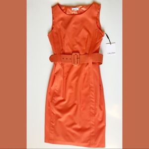 Orange Calvin Klein Dress (size 4, never worn)